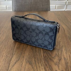 Coach large wallet black